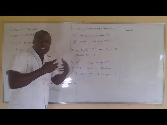 SS 1 further maths  Binary Operations 1