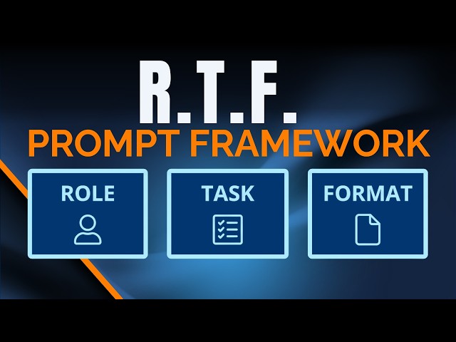 R.T.F. Prompt Framework: A Simple Way to Get Better AI Answers