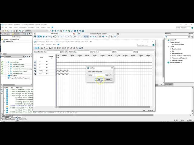 Creating a waveform simulation in Quartus Prime Lite Edition