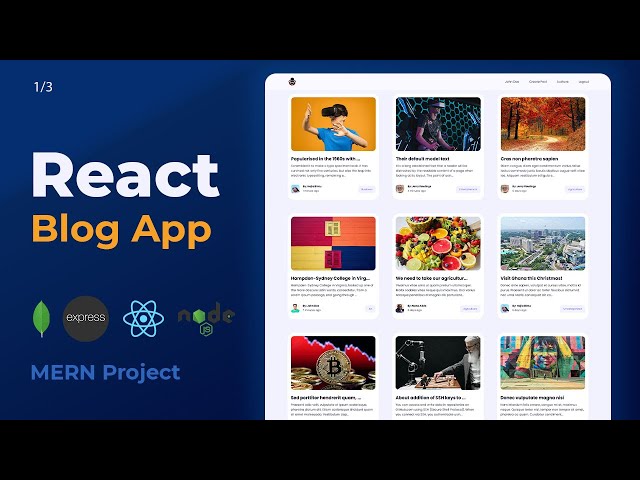 Responsive React Blog App Tutorial | MERN Stack CRUD Project Complete Tutorial For Beginners