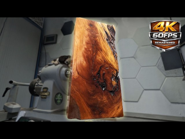 Turning the COLOSSUS! - the African Mahogany woodturning project #woodturning Remastered to 4k 60fps