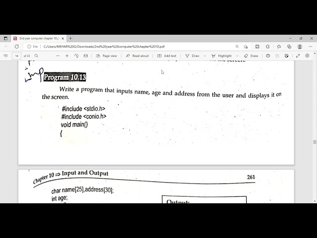 C Program | Easiest way to Understand C Programming | Program 10.13 Chapter 10 Lecture 15 Part 1