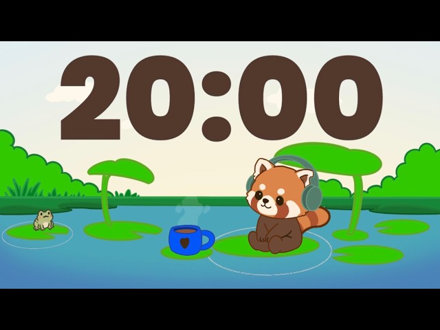 20 Minute Timer 🐼 | Lofi Study Timer for Focus, Homework & Productivity