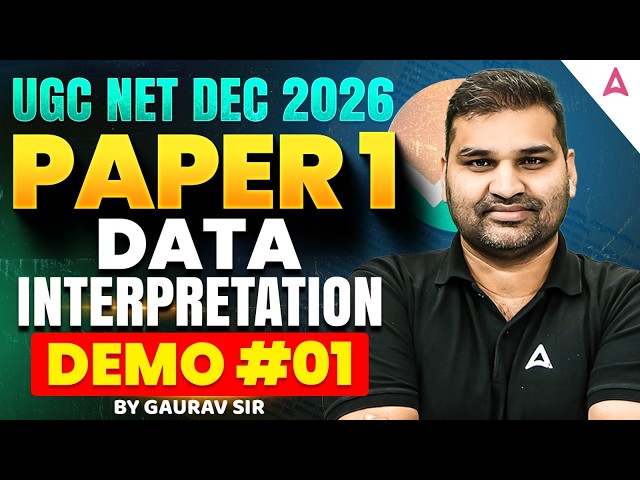 UGC NET Paper 1 | Data Interpretation For UGC NET | UGC NET Paper 1 Data Interpretation Gaurav Sir