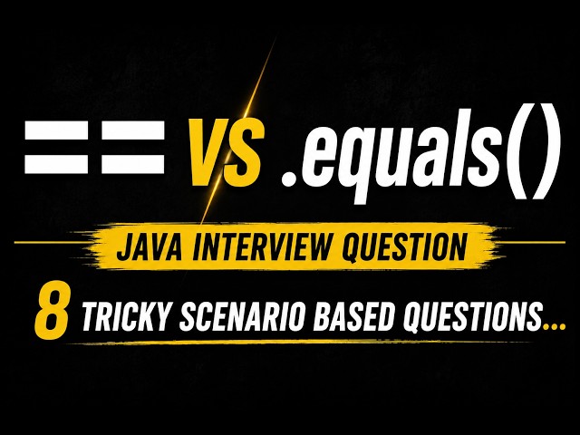 == vs .equals() vs hashCode() in Java | 8 Tricky Interview Questions