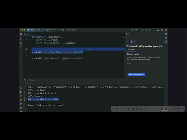 Keyword Arguments