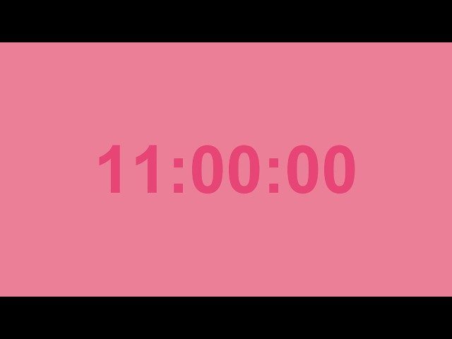 11 Hour Timer Countdown Pink Background | 11시간 무음 타이머 | 사랑스러운 핑크 감성 카운트다운 / #Timer #pink #silent