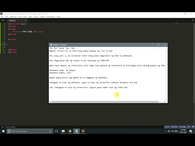 PHP CRUD TUTORIALS - Tagalog