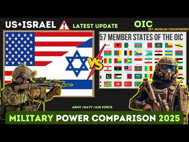 57 Muslim countries (OIC) vs US. and Israel Military Power comparison 2025