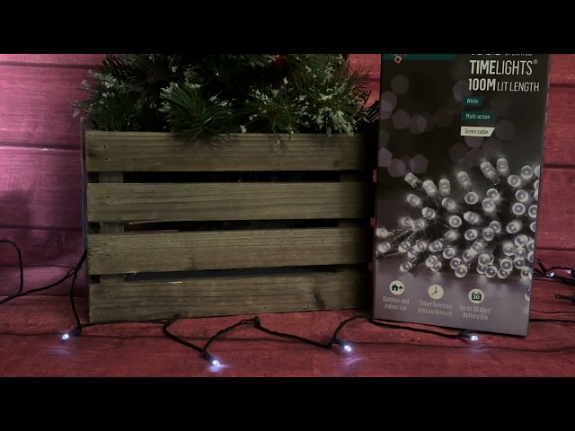 LB213283W 1000 LED Multi-Action Battery Christmas Lights with Timer