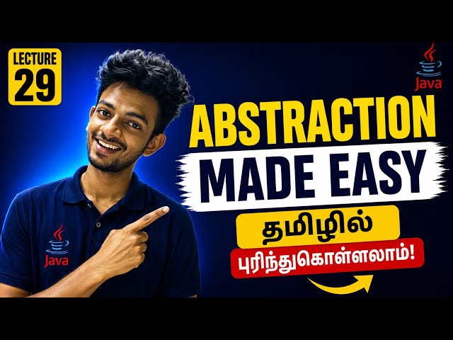 Abstraction In Java | In Tamil | Lecture 29