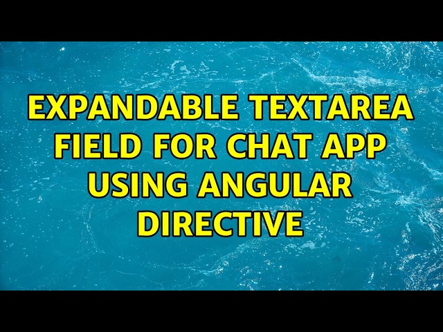 Expandable textarea field for chat app using angular directive