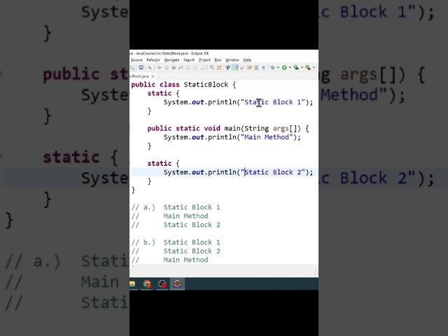 Guess the output. Java static block #javainterview #coding #java