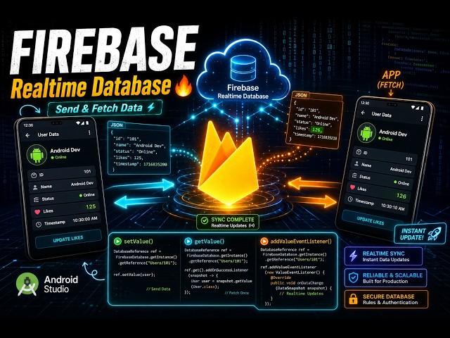Firebase Setup in Android Studio | Store & Retrieve Data from Realtime DB