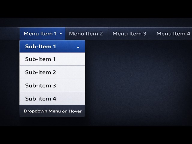 Dropdown menu in HTML and CSS