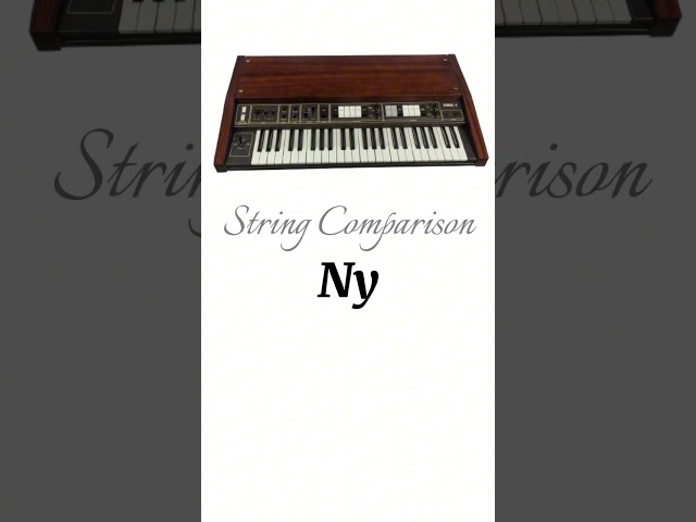 Strings comparison between Polymoog and Lambda emulations