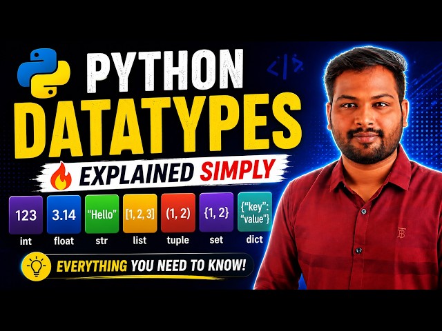 🚀 Python Data Types Explained Simply | Learn Python Data Types for Beginners #3