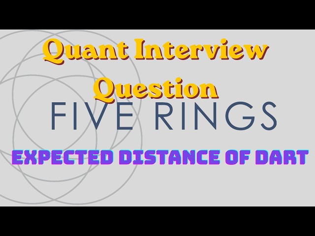 Quant Interview Question | Five Rings | Expected Distance of Dart