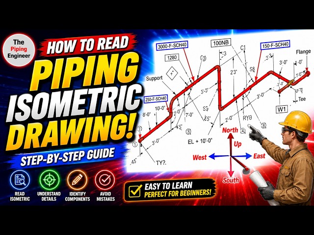 Piping Isometric Drawings Made Easy | Pipe Engineering Basics for Beginners.