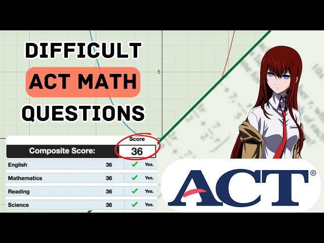 HARDEST ACT Math Questions From a REAL ACT Test