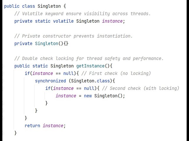 Thread-Safe Singleton in java (Lazy Initialization)