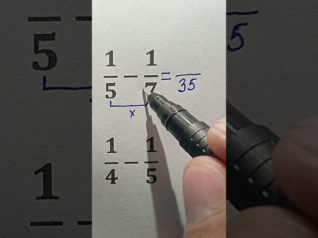A Clear and Simple Method for Subtracting Fractions #mathtrick #maths #mathematica #mathematics