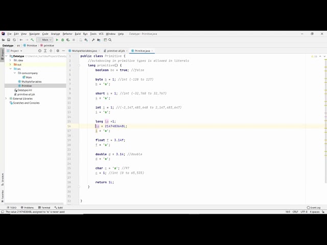 Topic 1 - Datatype - OCP Java SE 11 Developer Exam Course 1Z0-819