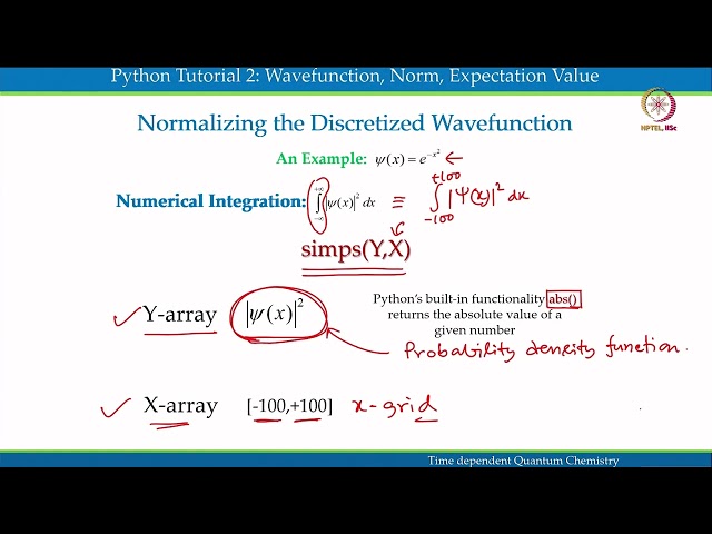 Normalizing the Discretized Wavefunction and Finding Expectation Value #swayamprabha #CH37SP