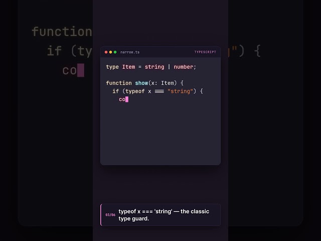 TypeScript Type Narrowing with typeof Guards Explained