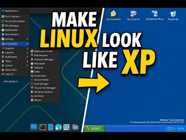 Turn Linux Into Windows XP! (It Looks Almost Perfect)
