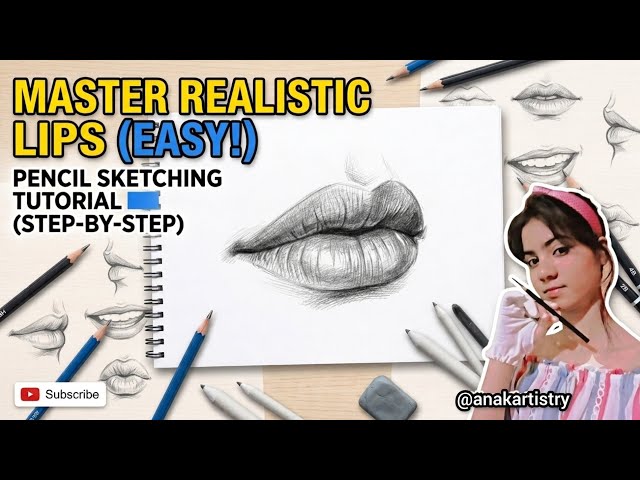 Part - 2 : How to Draw Realistic Lips Step by Step | Easy Pencil Sketching Tutorial for Beginners👄✏️