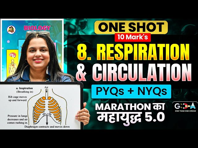 8.Respiration & Circulation | ONE SHOT 10 Mark's + PYQs + NYQs🔥Marathon का महायुद्ध 🔥ASC