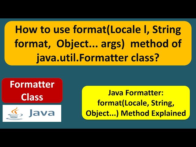How to use format(Locale l, String format,  Object... args)  method of java.util.Formatter class?