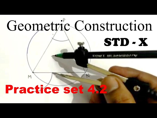 Geometric construction I Practice set  4.2 Std 10th I Construction of tangent without using centre