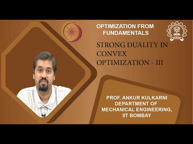 Lecture 18C: Strong duality in convex optimization - III