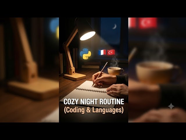 ​My Cozy Night Routine 🌙 | How I Balance Coding & Languages