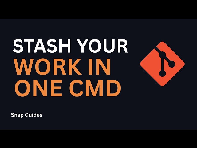 How to Save Unfinished Work and Switch Branches in Git (git stash)