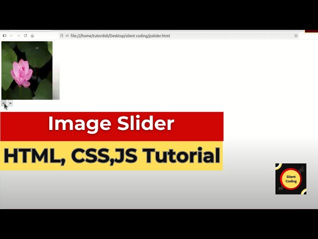 How To Make A Simple Image Slider Using Javascript - HTML, CSS, JS
