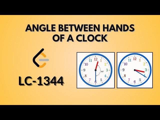 Angle Between Hands of a Clock | Leetcode 1344 | Java | Hindi