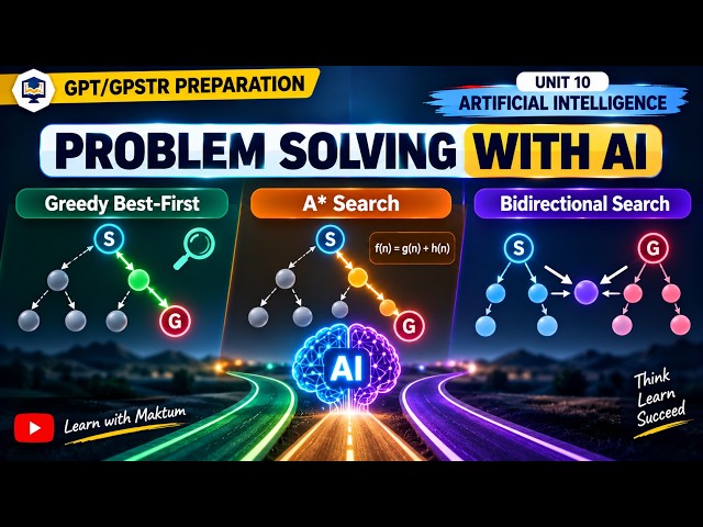 Problem Solving with AI | Greedy Best-First, A* & Bidirectional Search | GPT Computer Teacher Prep