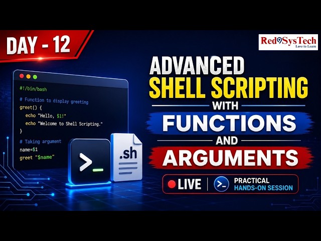 Advanced Bash Scripting: Write Production Ready Shell Scripts | Linux | Live | Q&A|Red9SysTech