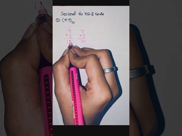 Decimal to excess 3 code #mca #computerscience #shorts