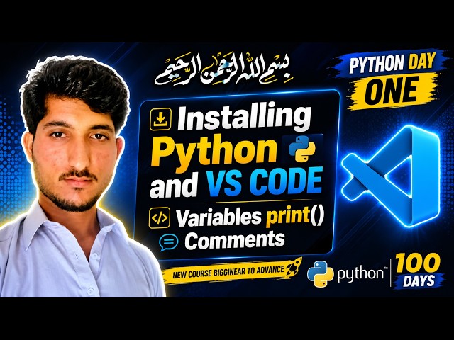 Python 100 Days Challenge – Day 1 | Python Installation, Variables, print(), Comments