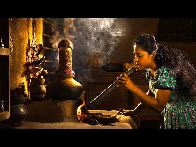 ASMR Pittu Making at Night 🌙 & Dessert making in the Rain 🌧️ | Nadee's ASMR journey | Traditional Me