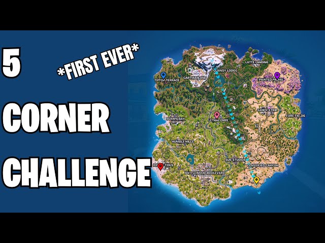 *FIRST EVER* 5 CORNER CHALLENGE!!! (Fortnite Gameplay)