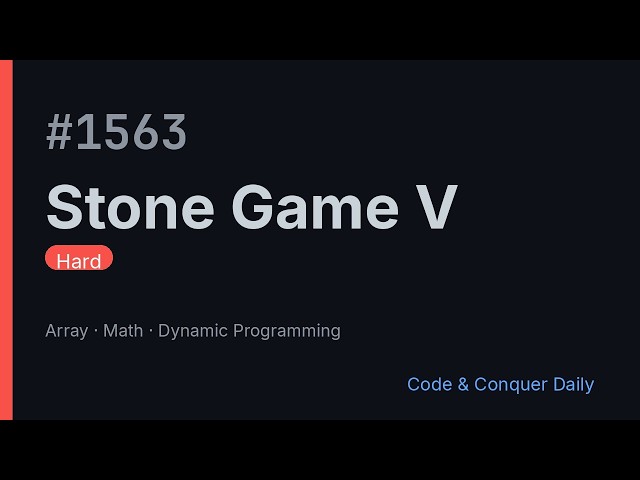 Stone Game V