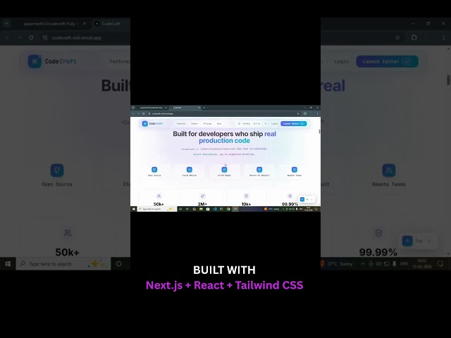 I Built This Modern Code Editor Website with Next.js 🚀 #nextjs #codewithpawan #webdevelopment