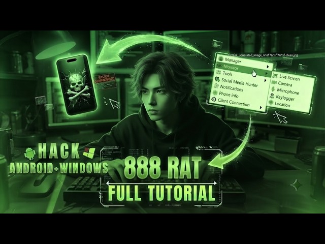 888RAT Hack Android and Windows on Local Network | SpyNote RAT