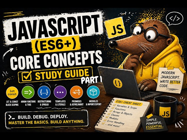 JavaScript (ES6+) Core Concepts Study Guide (Part 1) - TestMole