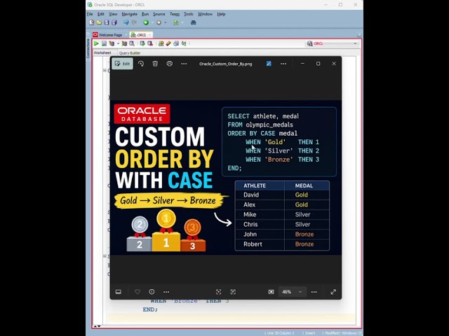 Oracle SQL: Custom ORDER BY with CASE